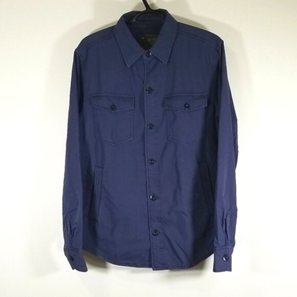 Lucky Brand Men's Shirt Size S Blue Fleece Lined Button Down - Picture 2 of 7